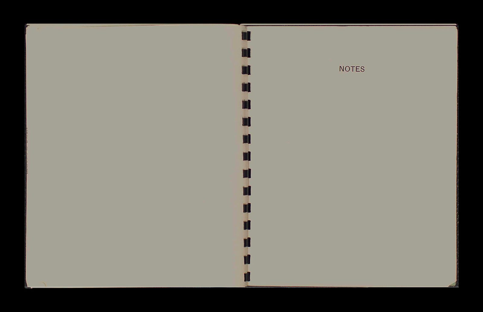 Blank notes page